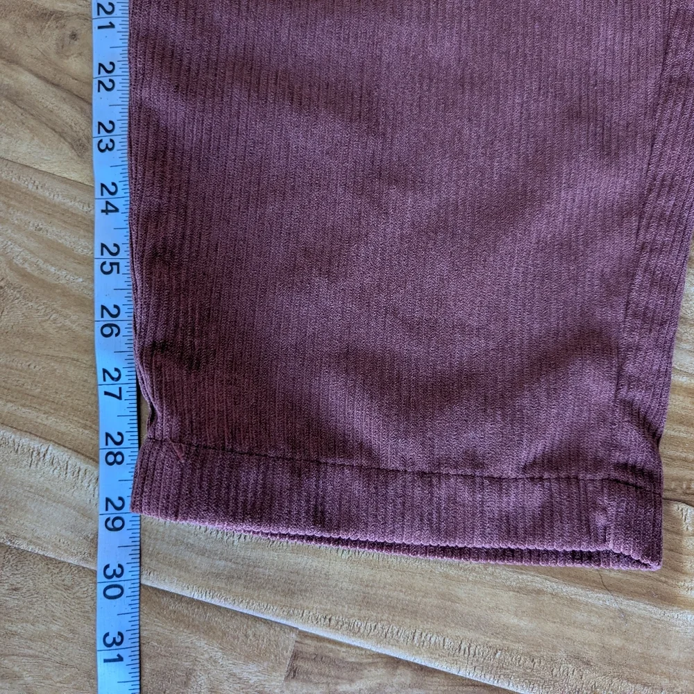 Madewell Corduroy High-Rise Tapered Pants Size 10 Dusty Redwood - Picture 15 of 15